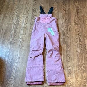 Roxy Pink Kids Overalls Snow Bib XL/14